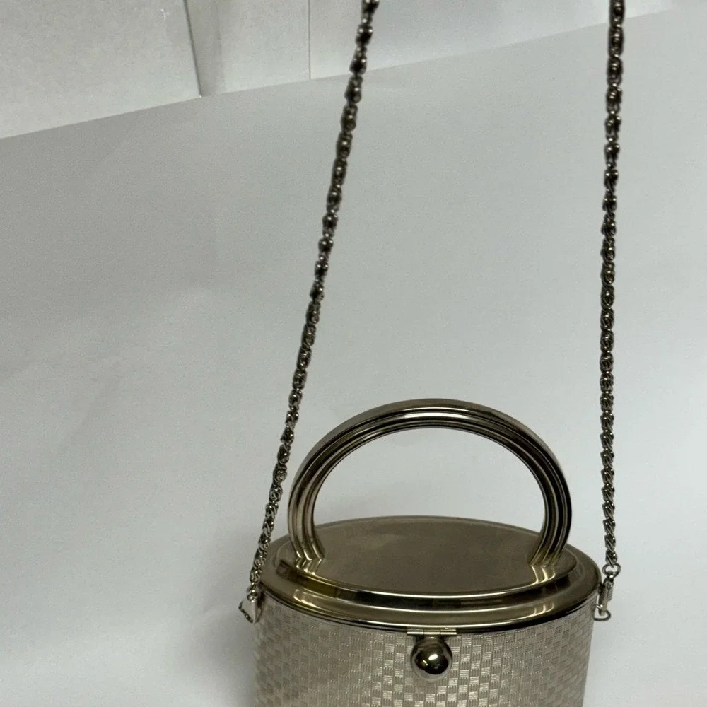 Sasha New York silver tone‎ metal Evening Bag EUC